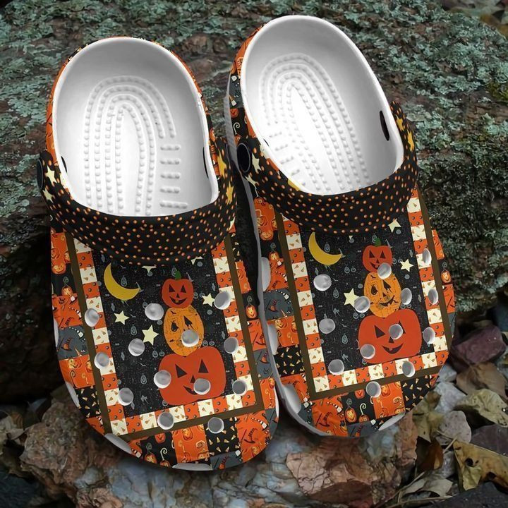 Halloween Cheeky Pumpkin Classic Clogs Crocs Shoes