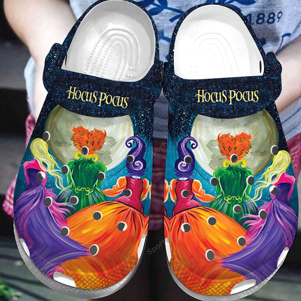 Hocus Pocus Witches Art Painting Clogs Crocs Shoes