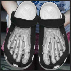 Halloween Skeleton Foot Crocband Clogs