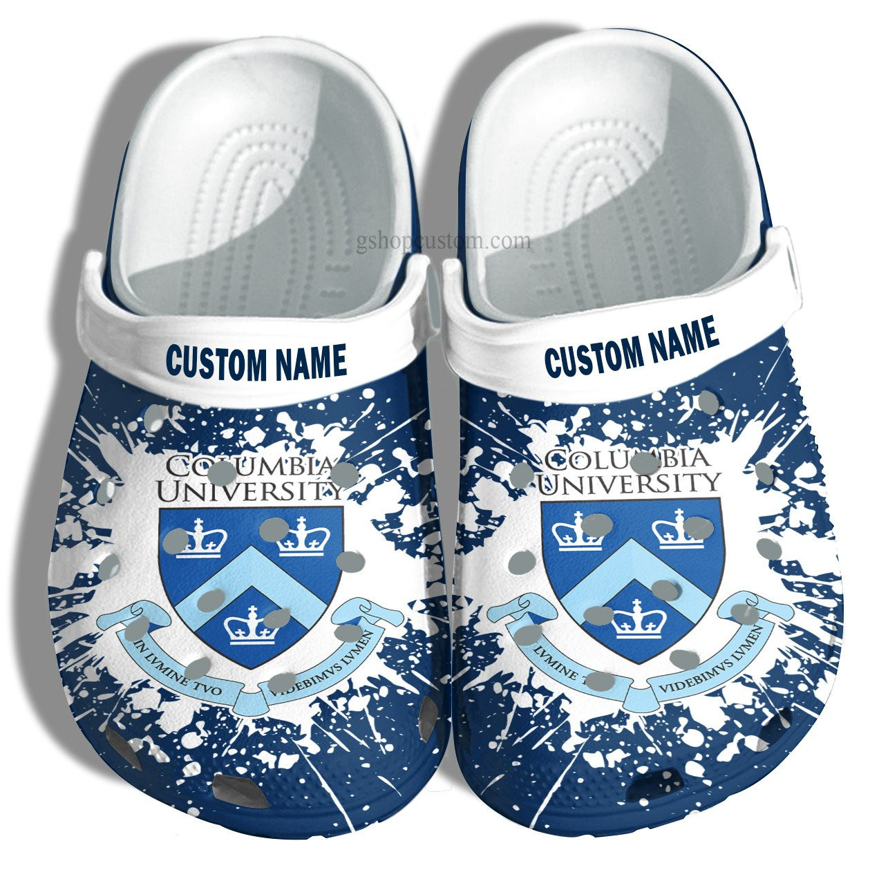 Columbia University Croc Crocs Clog Shoes Customize- University Graduation Gifts Crocs Clog Shoes Admission Gift