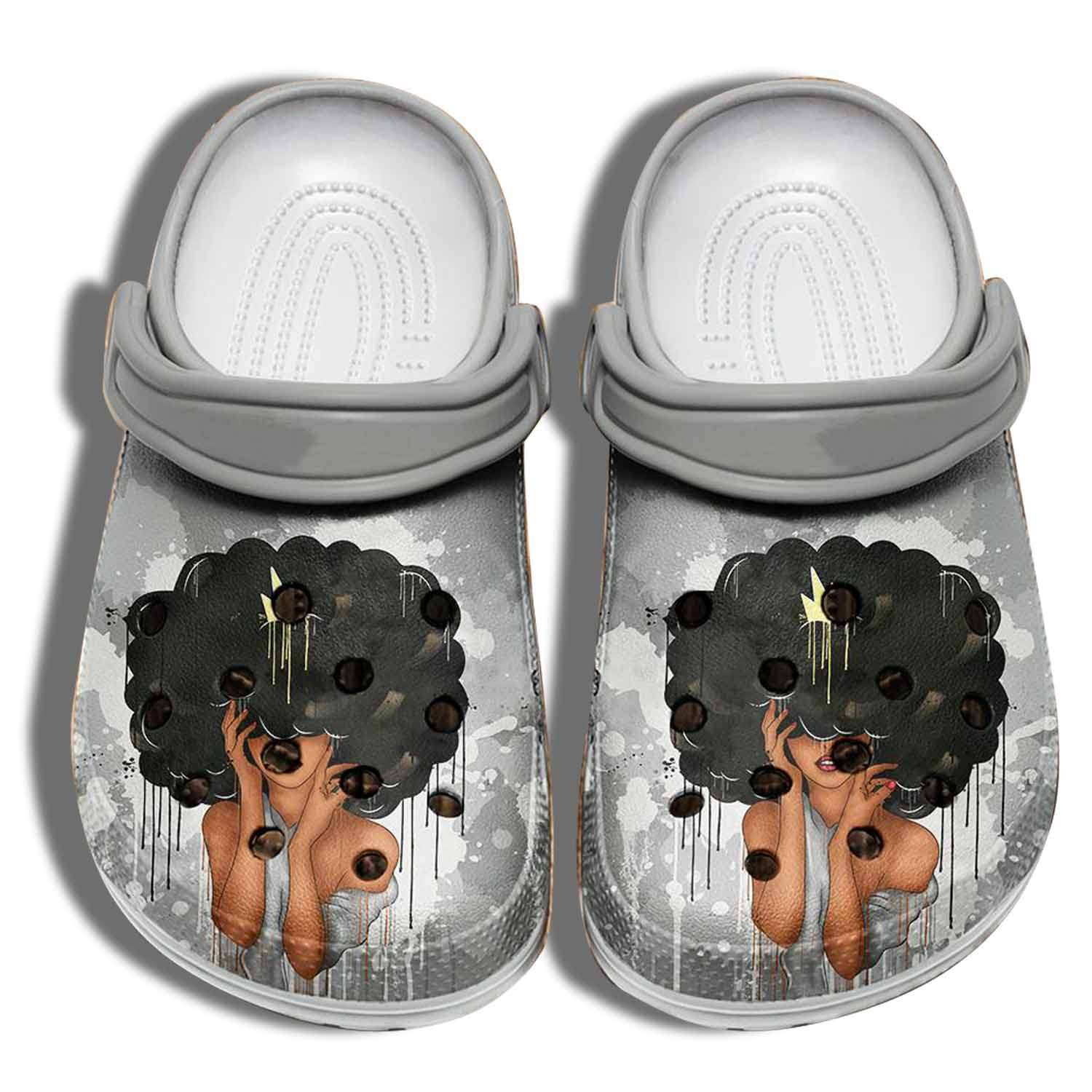 Black Queen Girl Crocband Clog Crocs Shoes