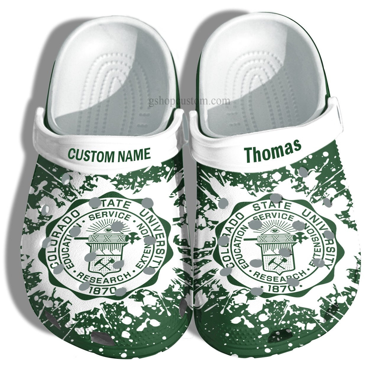 Colorado State University Graduation Gifts Croc Crocs Clog Shoes Customize- Admission Gift Crocs Clog Shoes