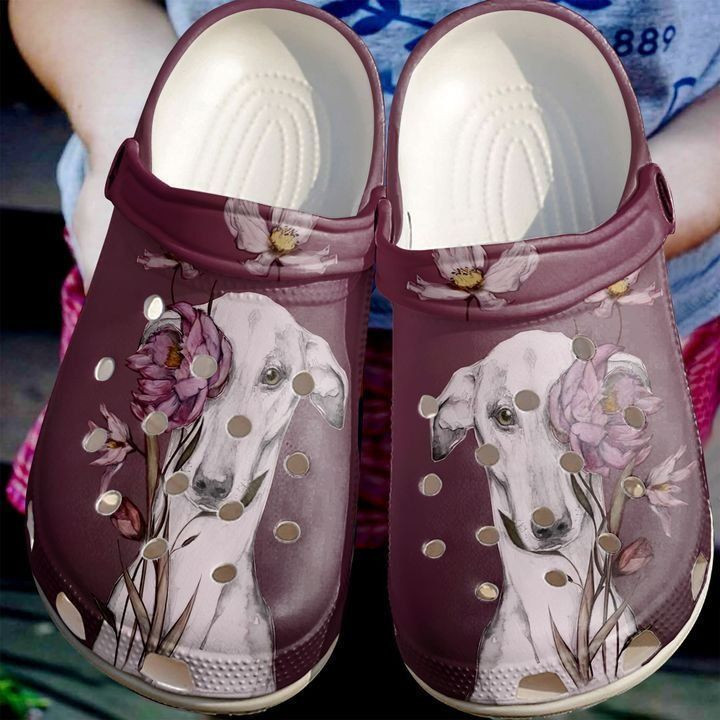 Greyhound Floral Classic Clogs Crocs Shoes