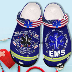 Ems Worker Crocs Shoes Gift Dad Father Day 2022 - Emergency Medical Services Crocs Shoes Croc Clogs For Grandpa