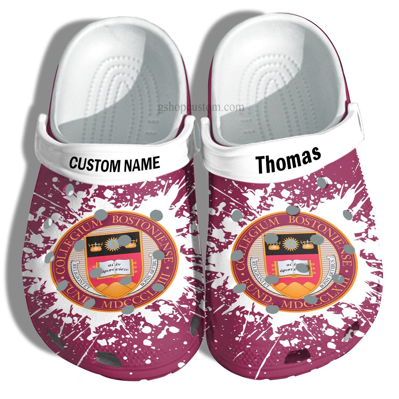 Boston College Graduation Gifts Croc Crocs Clog Shoes Customize- Admission Gift Crocs Clog Shoes