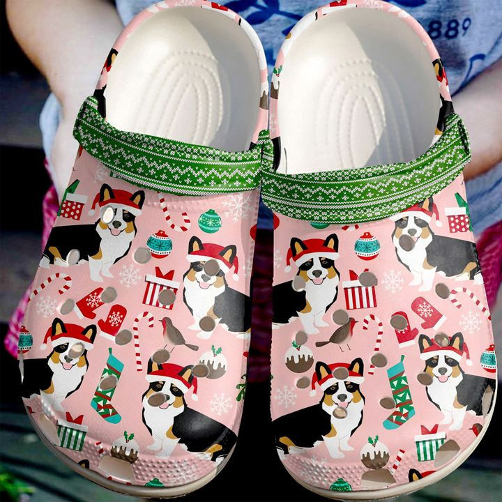 Corgi Merry Corgimas Christmas Pattern Crocband Clog Crocs Shoes For Men Women