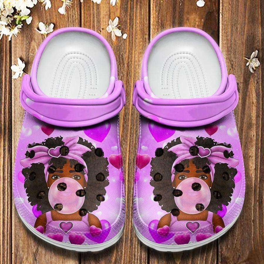 Breast Cancer Awareness Melanin Poppin Bubble Crocband Clog Crocs Shoes