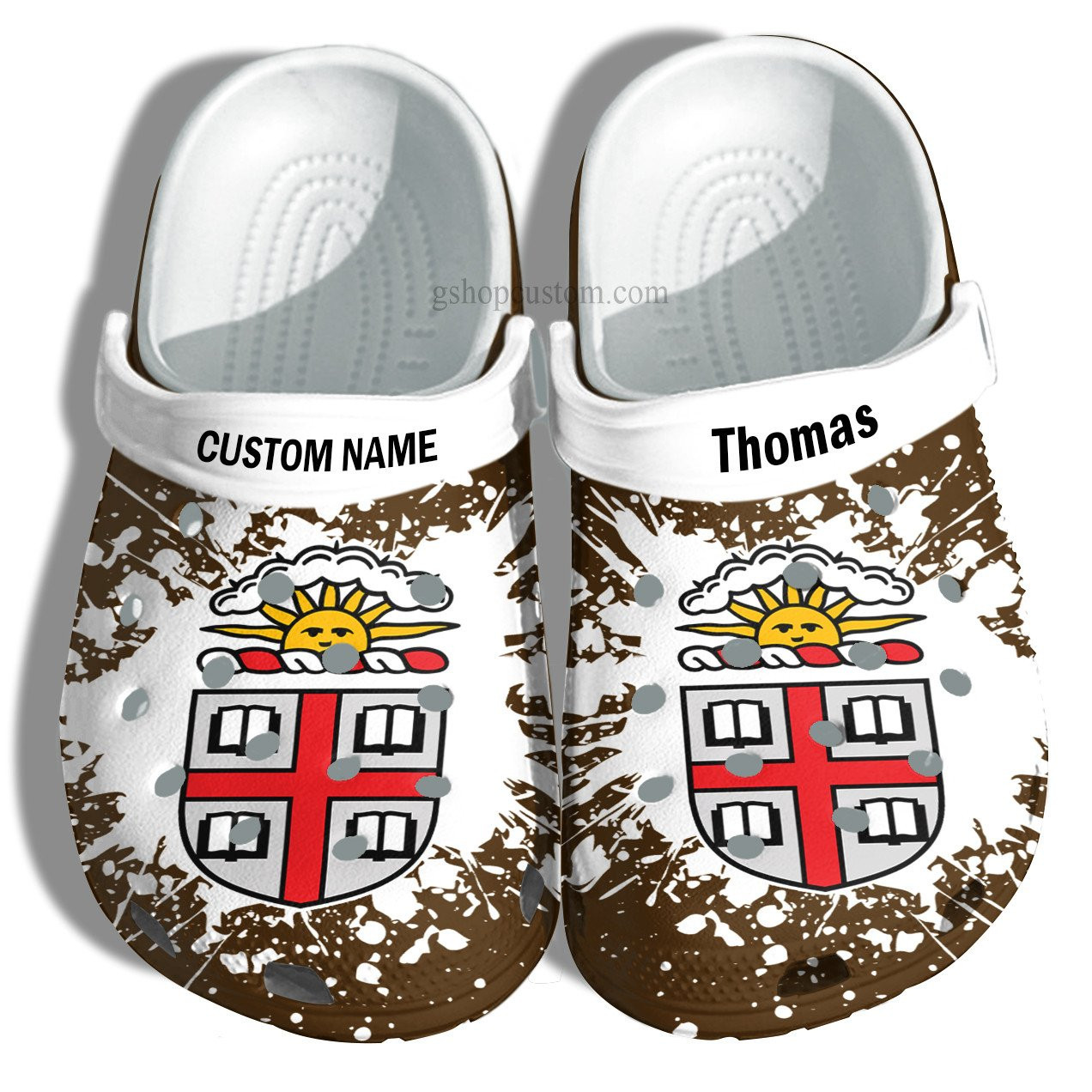 Brown University Graduation Gifts Croc Crocs Clog Shoes Customize- Admission Gift Crocs Clog Shoes