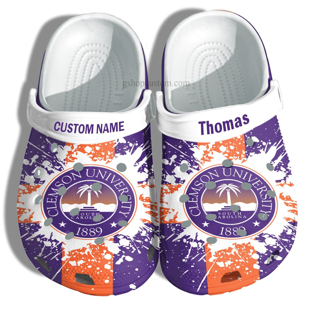 Clemson University Graduation Gifts Croc Crocs Clog Shoes Customize- Admission Gift Crocs Clog Shoes