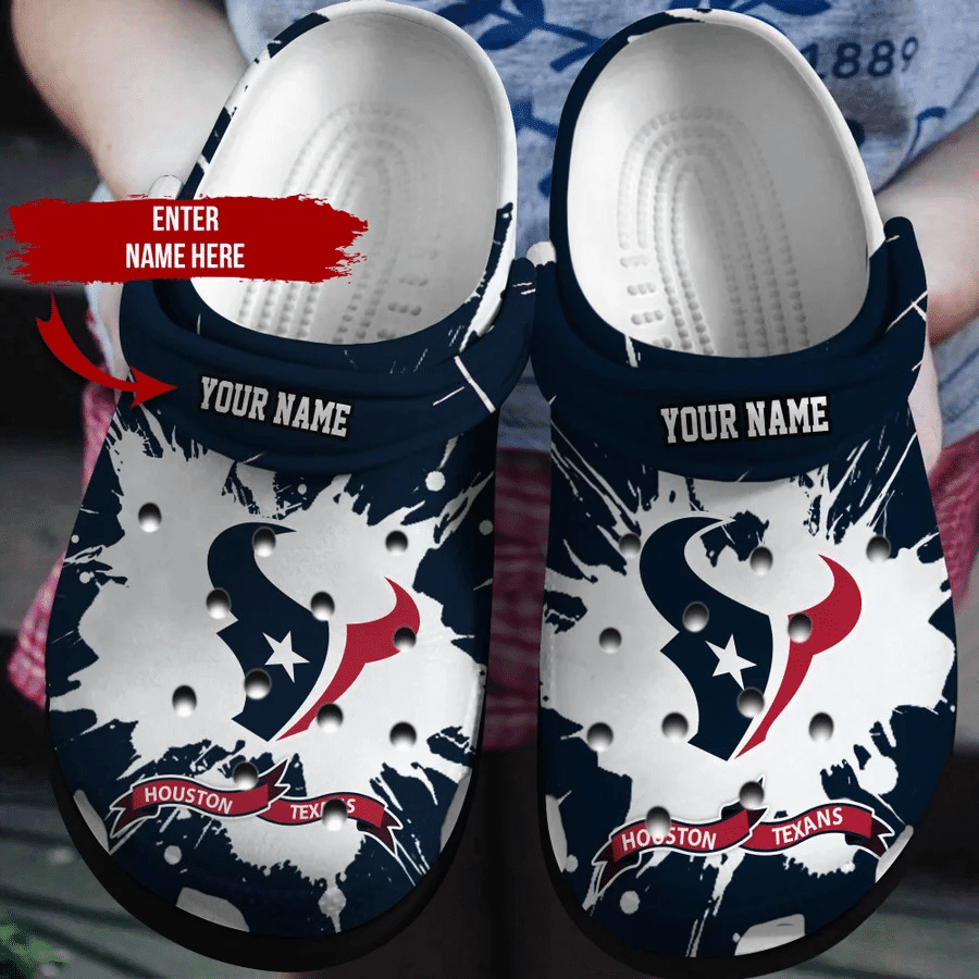 Houston Texans Nfl Clog Crocs Shoes Custom Name