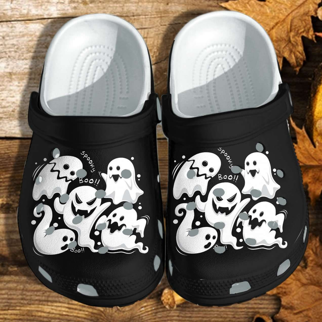 Halloween Creepy Ghost Kawaii Manga Anime Crocband Clogs Crocs Shoes