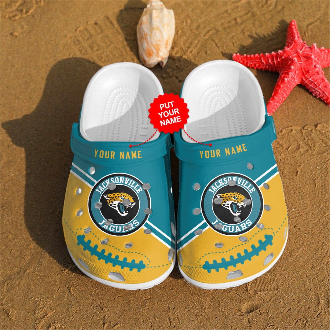 Jacksonville Jaguars Personalized Custom For Nfl Fans Clog Crocs Shoes