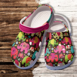 Elephant Baby Flower Croc Crocs Shoes Gift Grandaughter- Elephant Crocs Shoes Croc Clogs Gift Niece Birthday