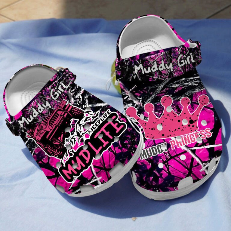 Muddy Girl Princess Clogs Crocs Shoes Gift For Women Girls