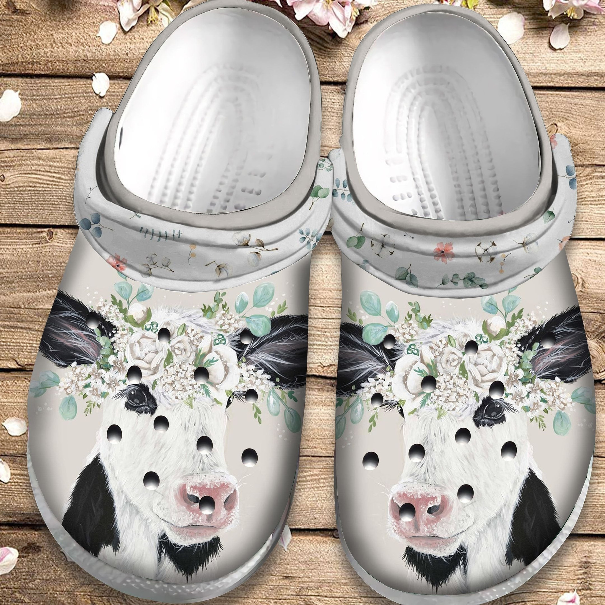 Cute Baby Holstein Calf Crocs Shoes - Funny Farm Clog Gift For Boy Girl Men Women