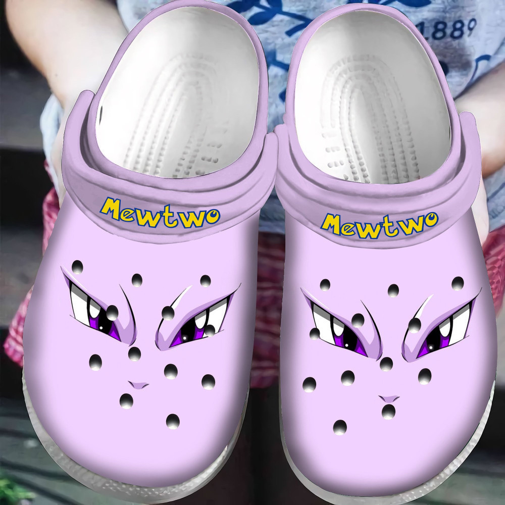 Mewtwo Pokemon So Cute Pink Clogs Crocs Shoes