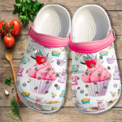 Baking Mom Pink Crocs Shoes Gift Chef Grandma - Kitchen Cake Baking Crocs Shoes Croc Clogs Mother Day Gift