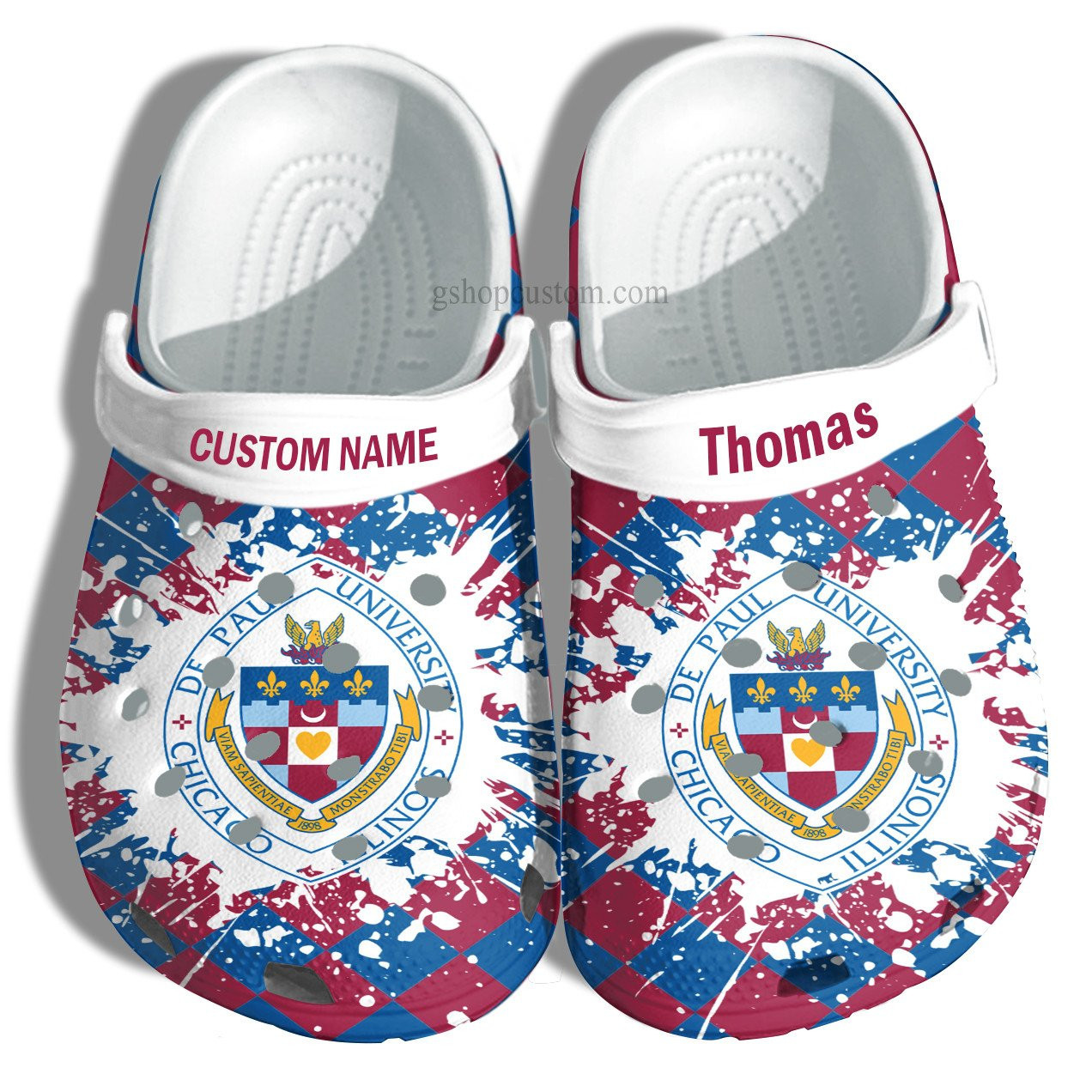 Depaul University Graduation Gifts Croc Crocs Clog Shoes Customize- Admission Gift Crocs Clog Shoes