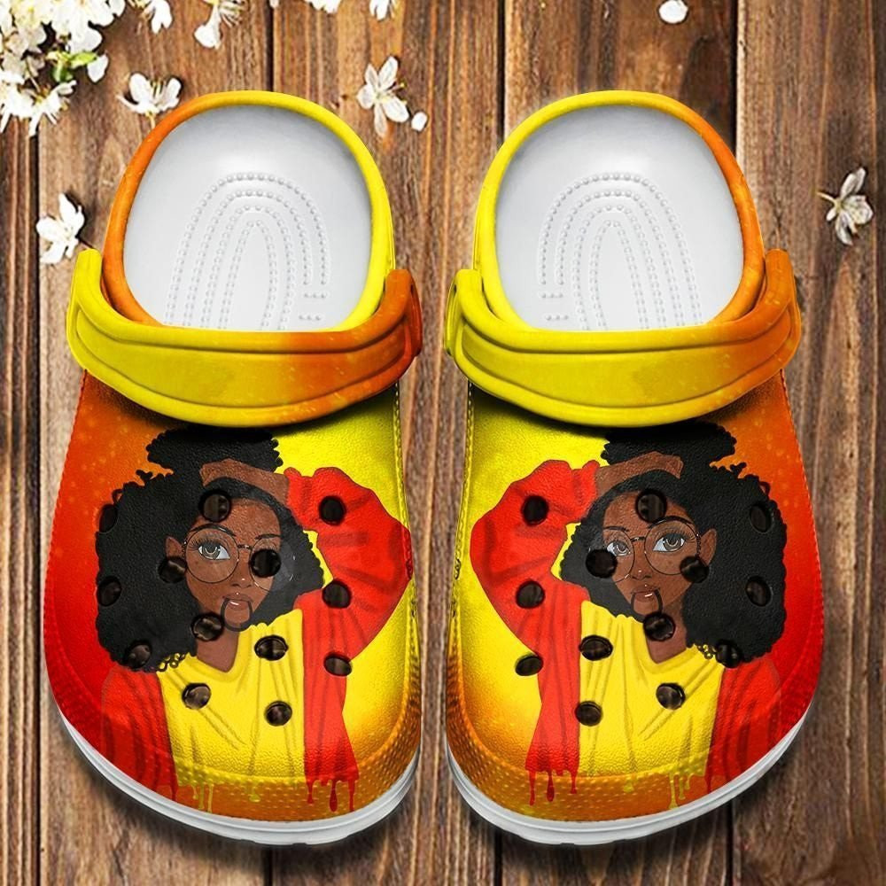 Cute Black Girl Crocs Shoes - Teen Black Girl Crocbland Clog Birthday Gift