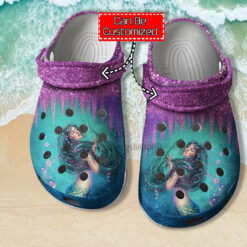 Mermaid Twinkle Ocean Crocs Shoes Birthday Gifts Daughter - Mermaid Girl Crocs Shoes Croc Clogs Customize