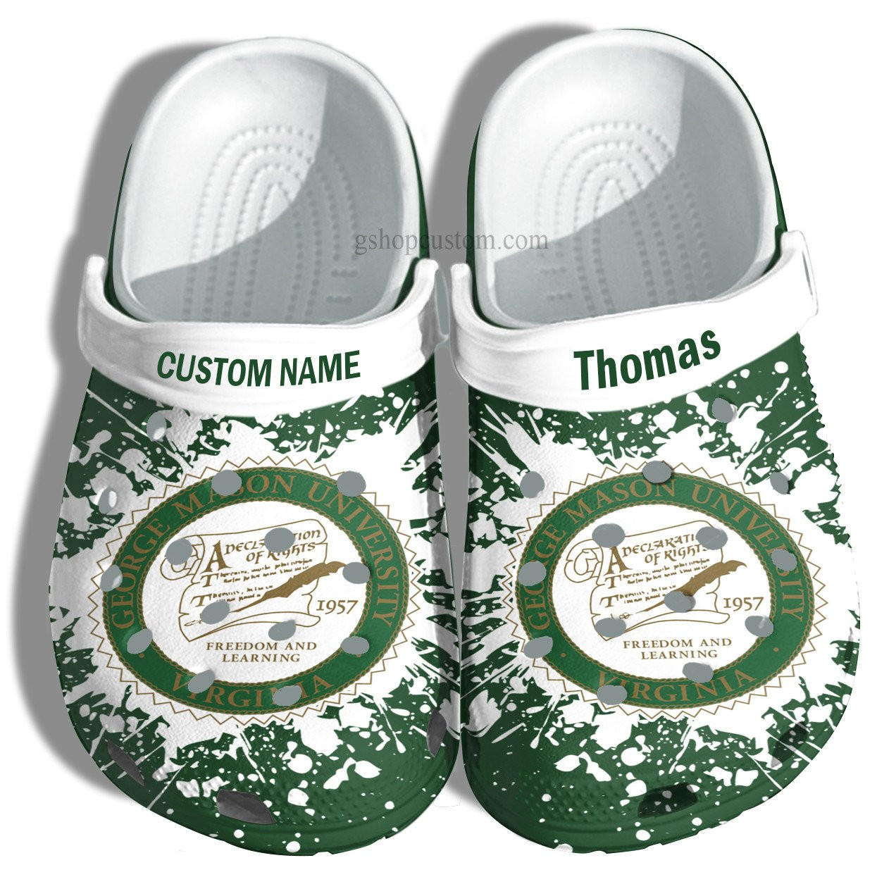 George Mason University Graduation Gifts Croc Crocs Clog Shoes Customize- Admission Gift Crocs Clog Shoes