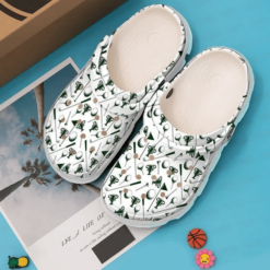 Golf Pattern Clog Crocs Shoes