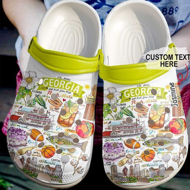 Georgia Personalized Proud Classic Clogs Crocs Shoes