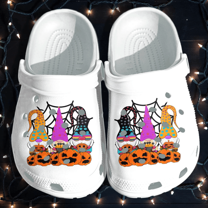 Halloween Gnomies And Pumpkins Crocband Clogs