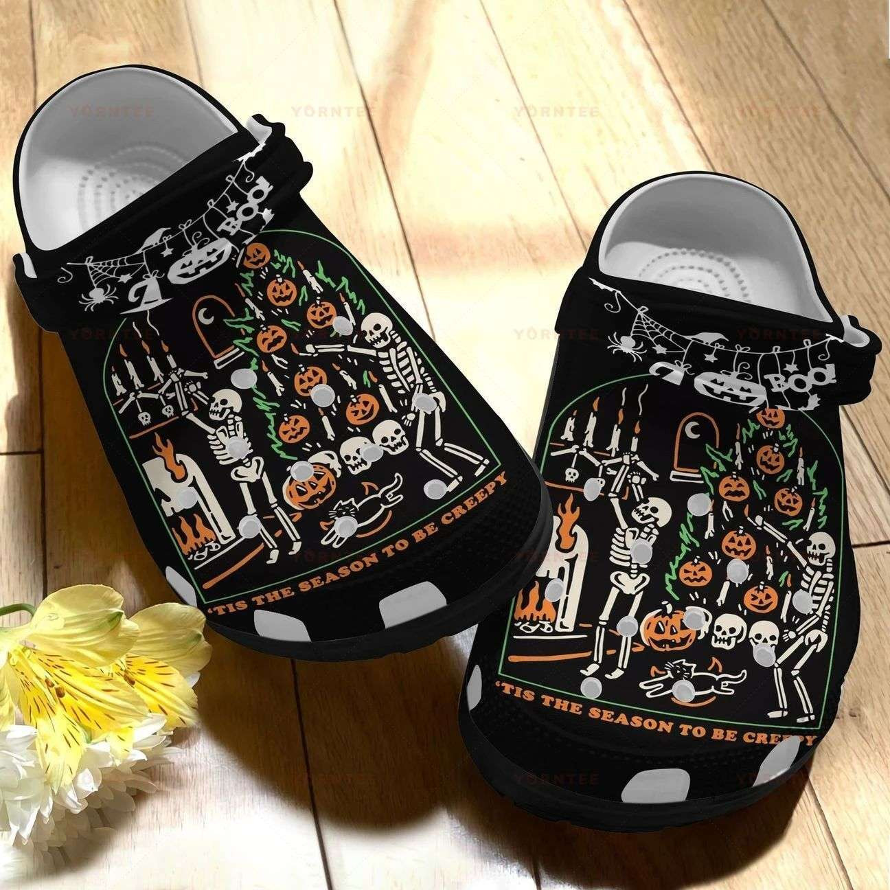 Halloween Tis The Season To Be Creepy Crocband Clogs