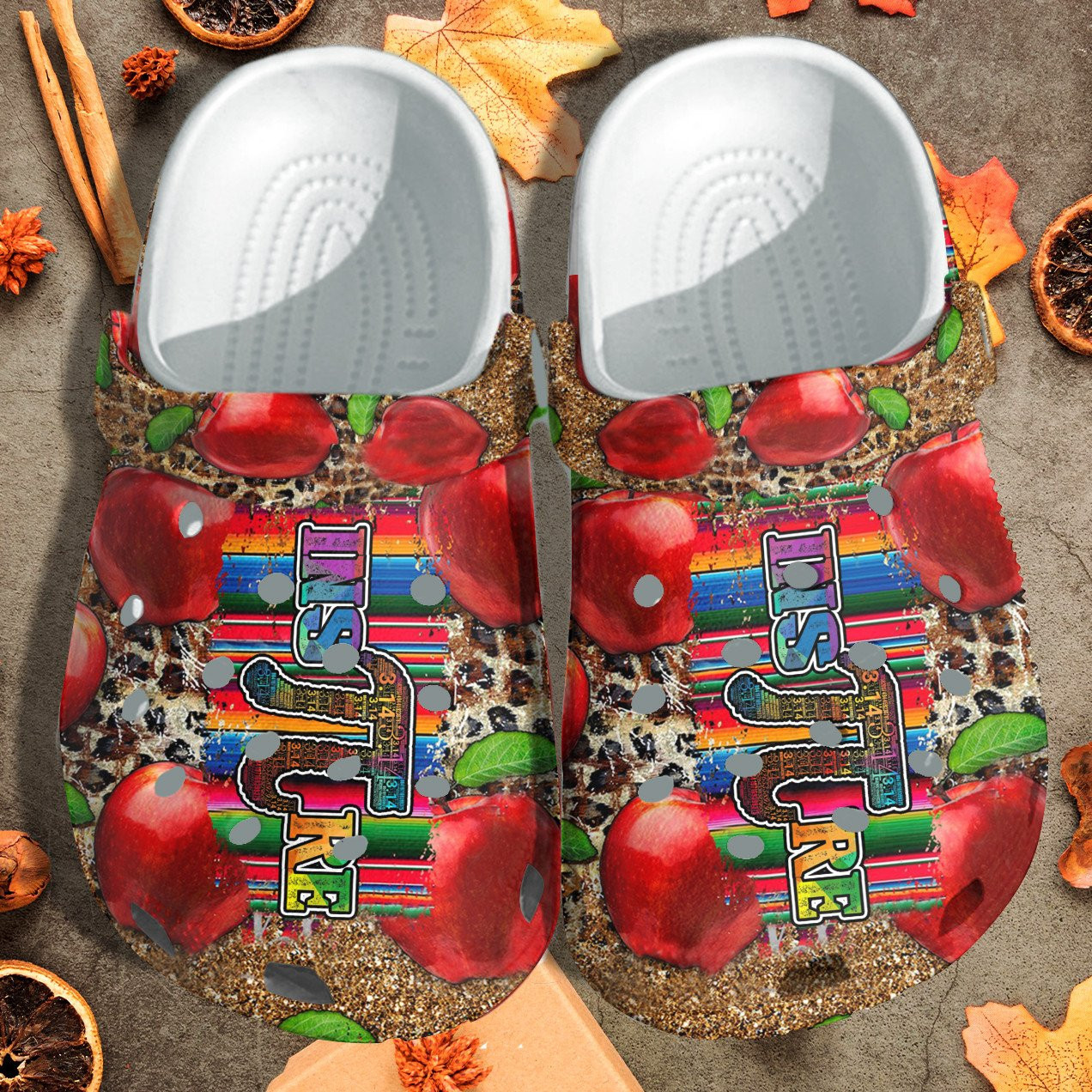 Inspire With Funny Apple Pi Leopard Crocs Shoes Crocbland Clog Gift