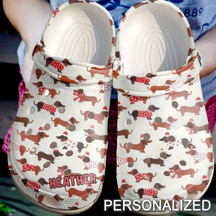 Dog Personalized Christmas Baby Dachshund Classic Clogs Crocs Shoes