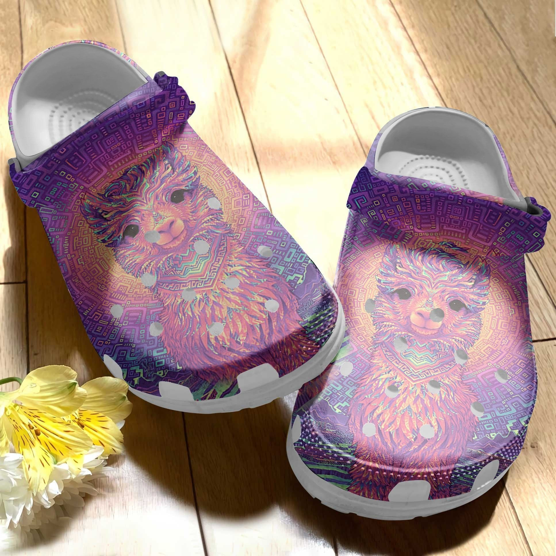 Astral Alpaca Crocs Shoes - Animal Art Clog Gift