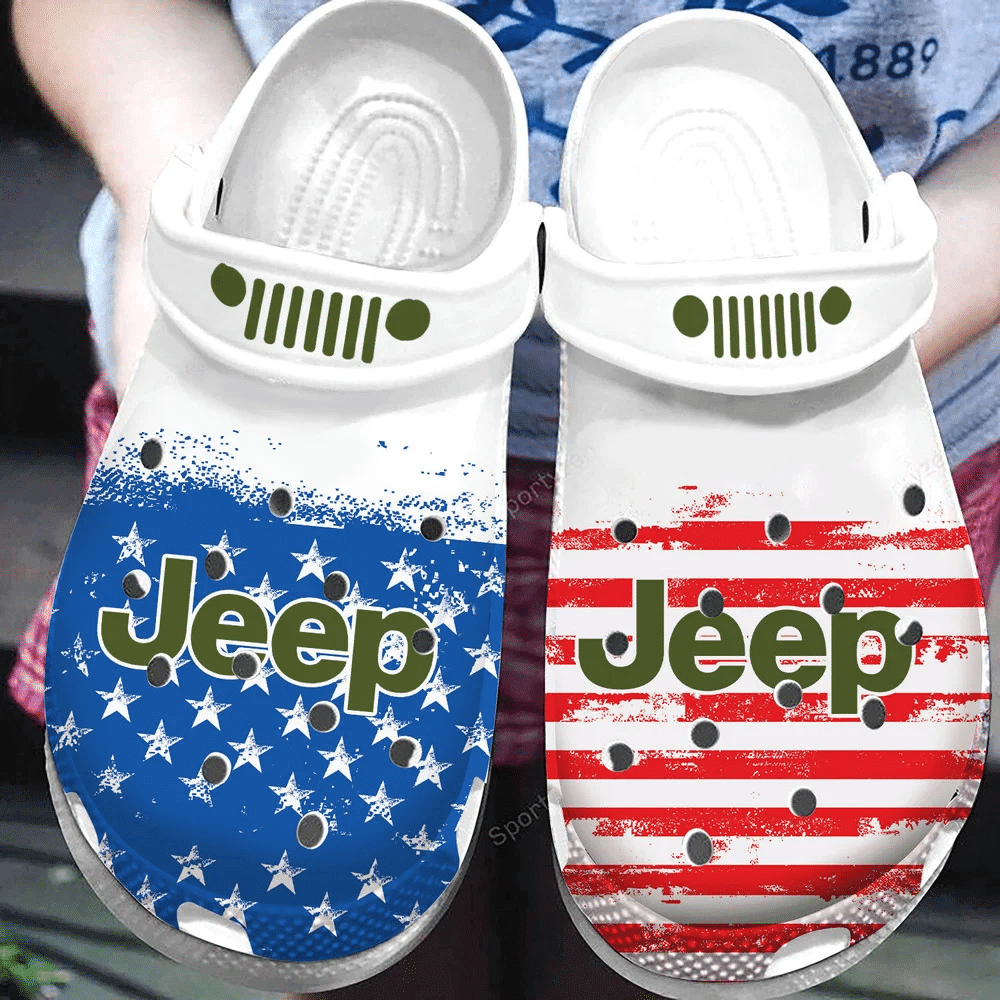 Half N Half Jp American Flag Clog Crocs Shoes