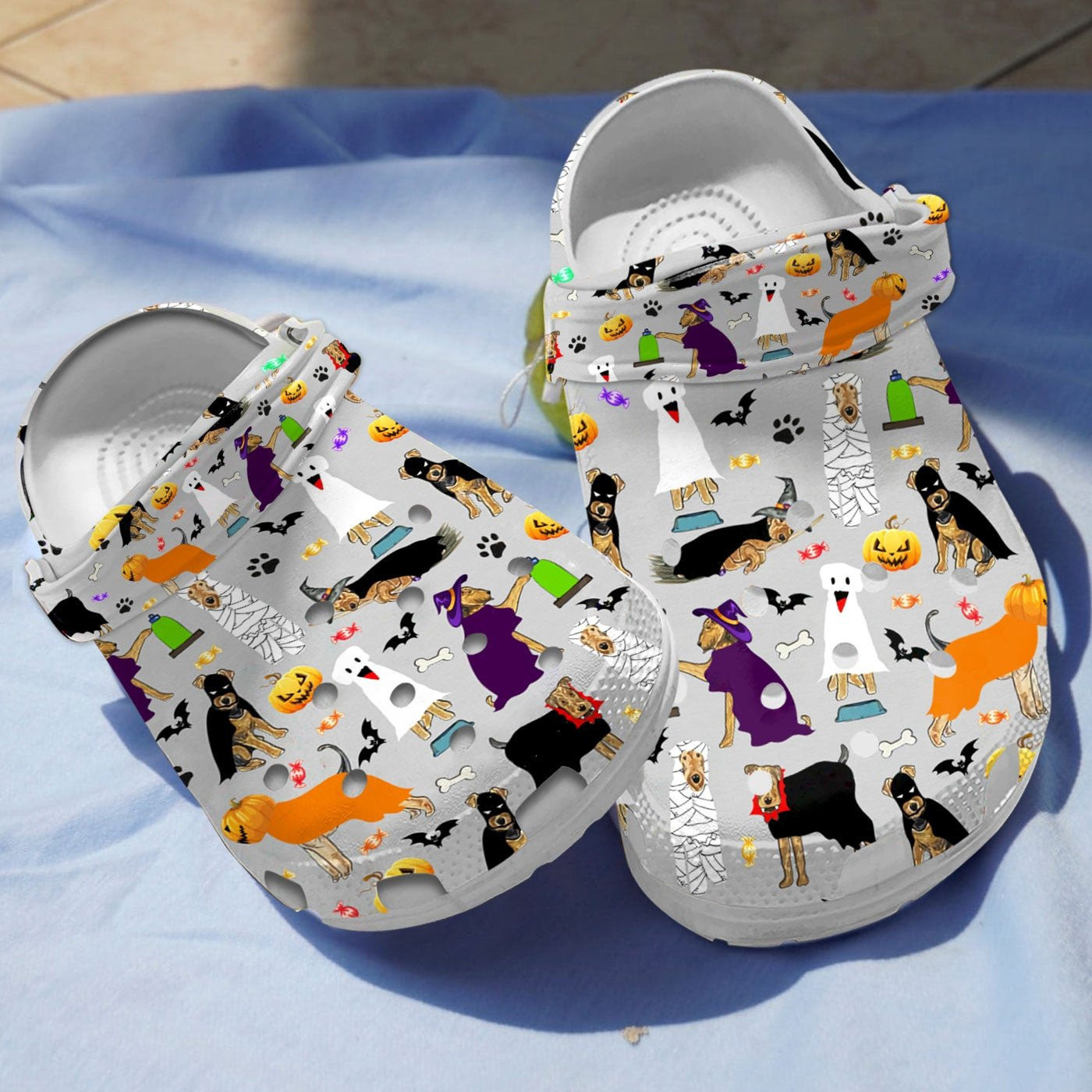 Airedale Terrier Halloween Crocs Shoes Clog - Cartoon Crocbland Gift For Boy Girl