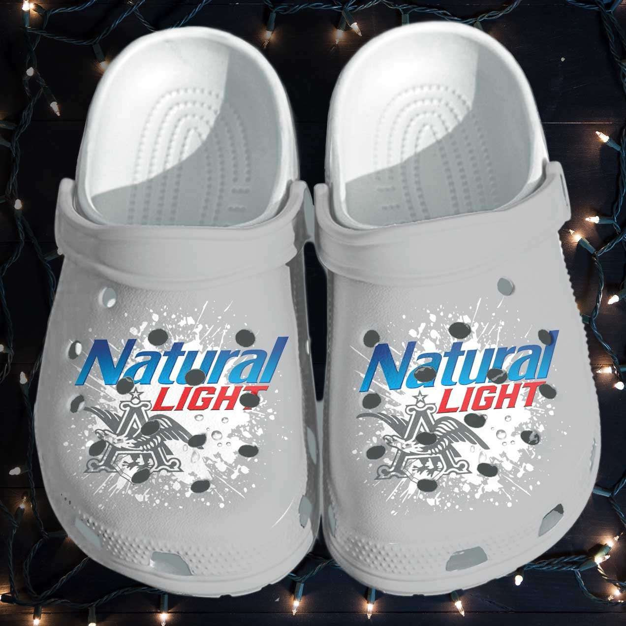 Natural Light Funny Beer Drinking Crocband Clog Crocs Shoes