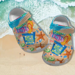 Life Beach Summer Croc Crocs Shoes Gift Bestie- Sister Beach Crocs Shoes Croc Clogs