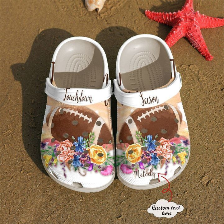 Football Personalized Touchdown Season Clog Crocs Shoes