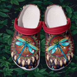 Dragonfly Native America Culture Crocs Shoes Gift Grandma Daughter - Dragonfly Boho Clogs Gift Women Mother Day