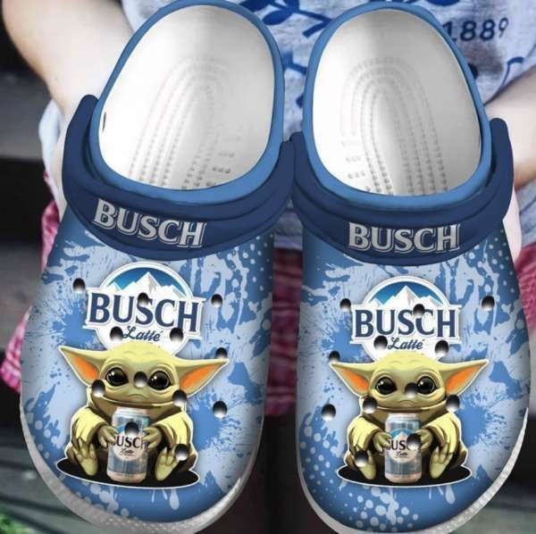 Baby Yoda Hug Busch Latte Clog Crocs Shoes