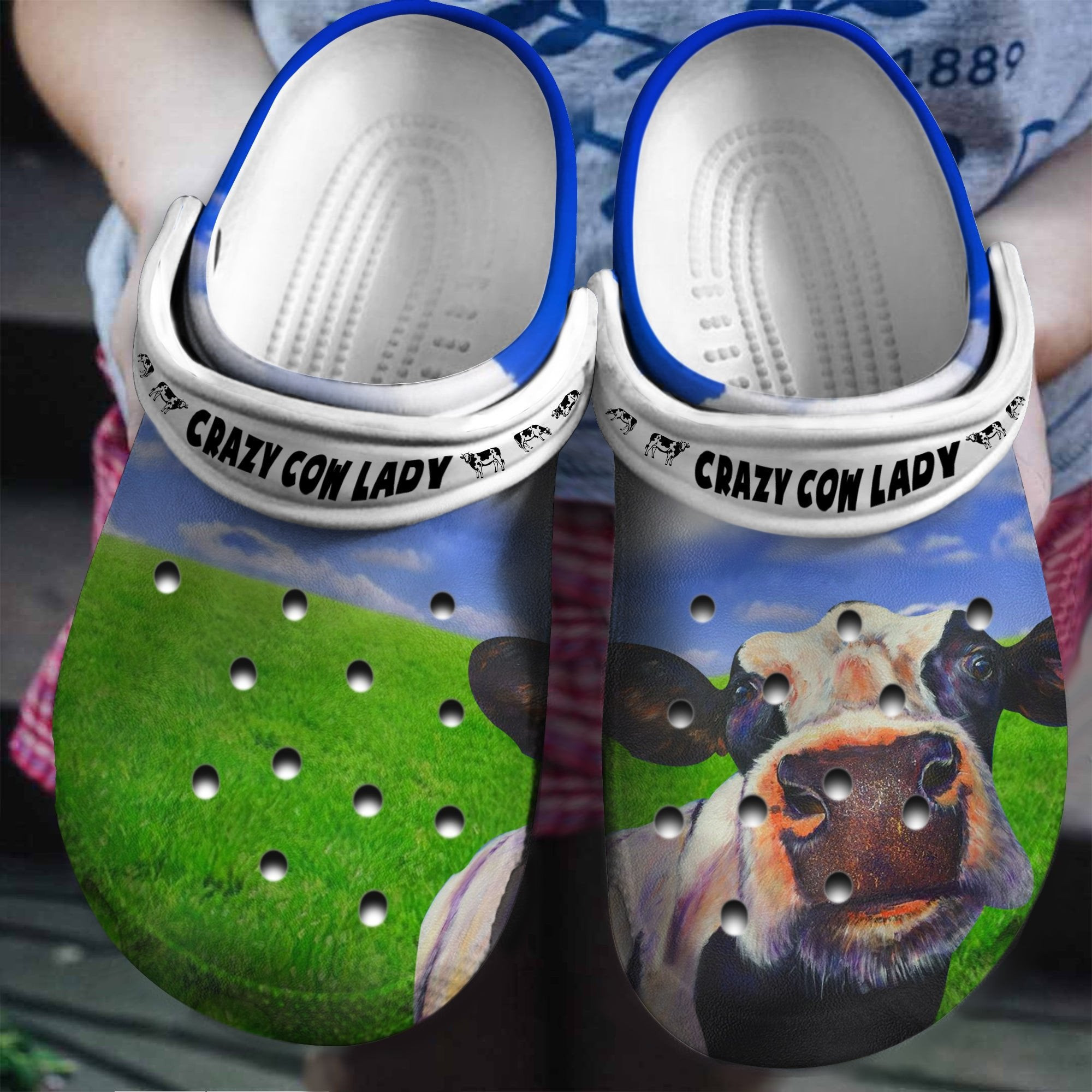 Fresh Farm And Crazy Cow Lazy Crocs Shoes Clogs Gifts For Son Daughter