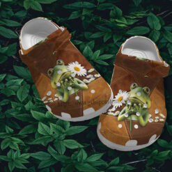 Frog Girl Flower Croc Crocs Shoes Gift Grandma- Frog Girl Lover Crocs Shoes Croc Clogs Gift Women