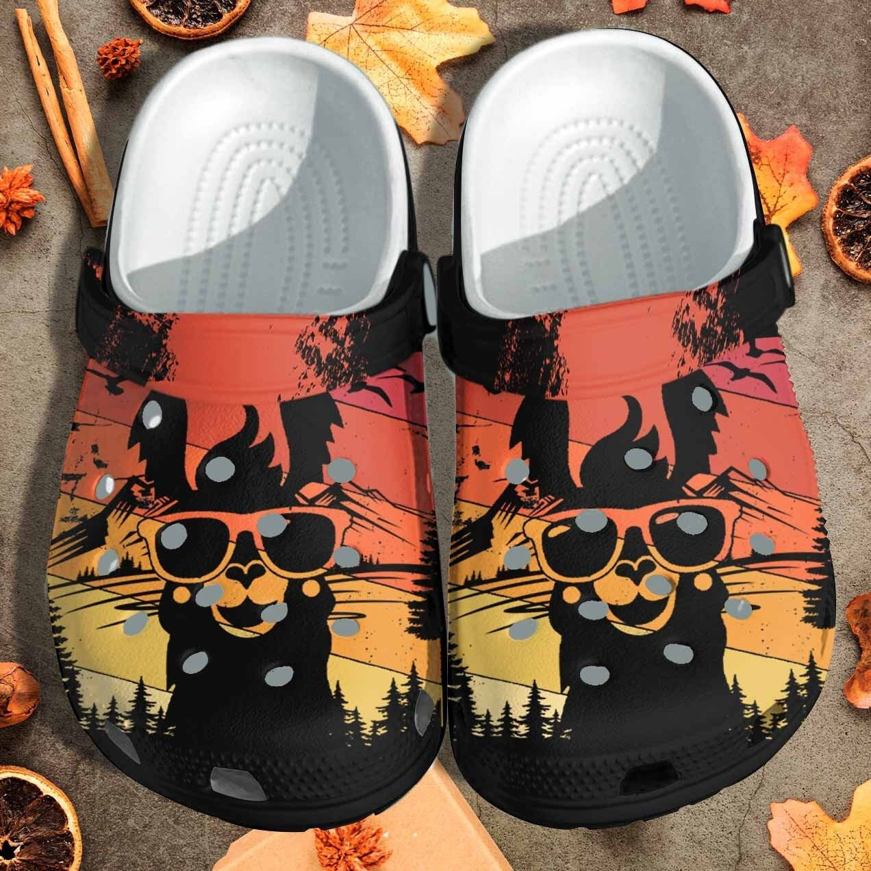 Llama Crocs Shoes Clogs - Retro Style Alpaca Clogs Birthday Gift