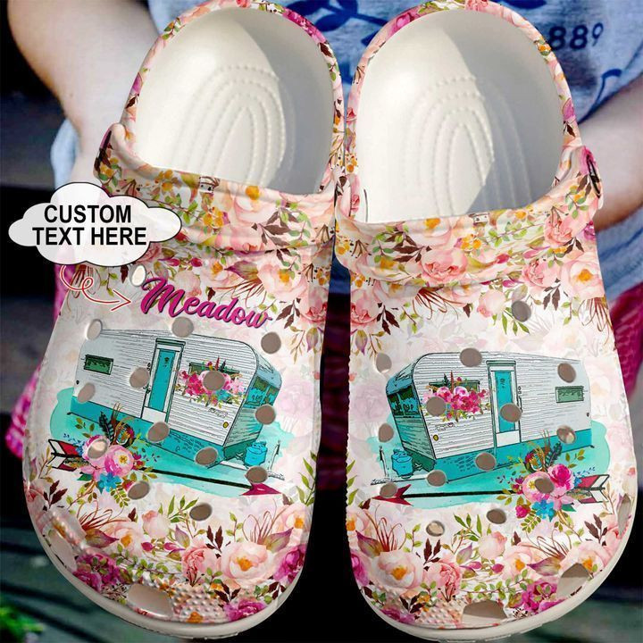 Camping Personalized Happy Camper Clog Crocs Shoes