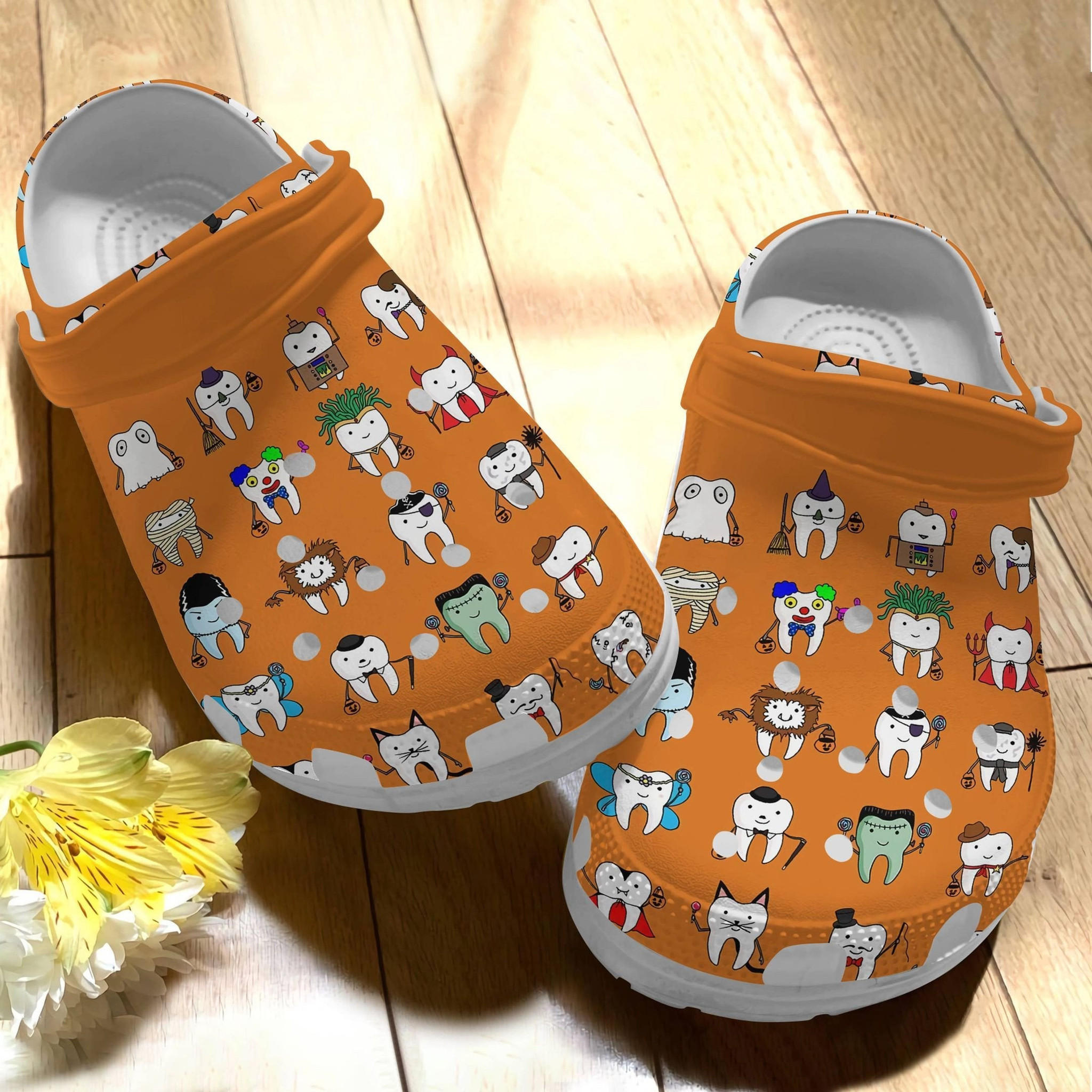 Halloween Teeth Crocs Shoes - Need Dentist Clogs Birthday Gift For Kids