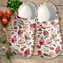 Coffee Cake Milk Tea Party Crocs Shoes Gift Sweet Lover Girl - Kitchen Cake Baking Crocs Shoes Croc Clogs Mother Day Gift