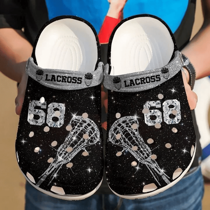 Lacrosse Personalized Attack Diamond Classic Clogs Crocs Shoes