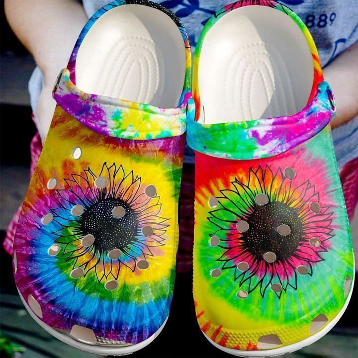 Hippie Colors Clog Crocs Shoes