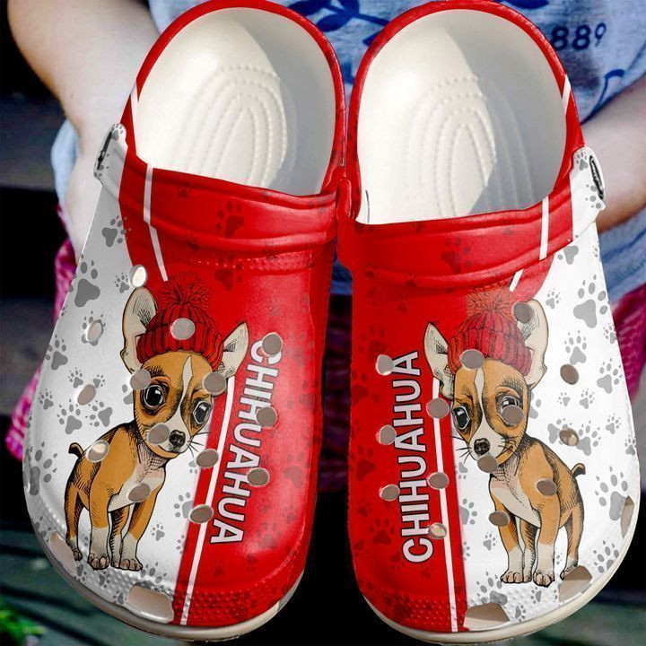 Chihuahua Love Red Classic Clogs Crocs Shoes