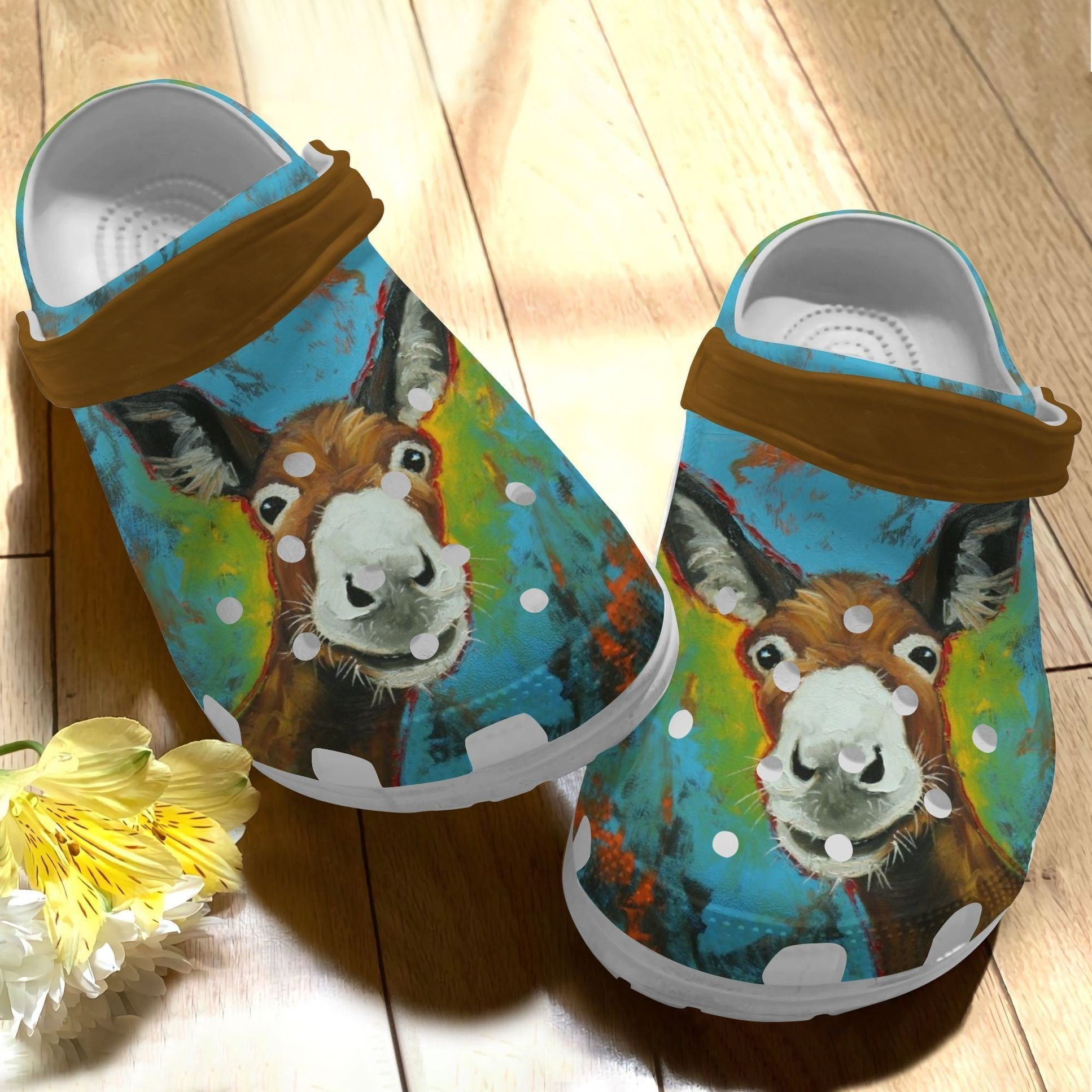 Lovely Donkey Crocs Shoes - Funny Animal Farm Clogs Gift For Men Women