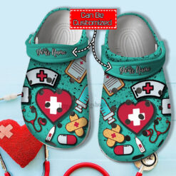 Nurse Doctor Item Chibi Crocs Shoes Gifts Mom Daughter - Nurse Cna Crocs Shoes Croc Clogs Customize Name Birthday Gift